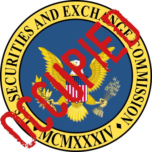 Occupy the SEC has occupied the Securities and Exchange Commission's logo!